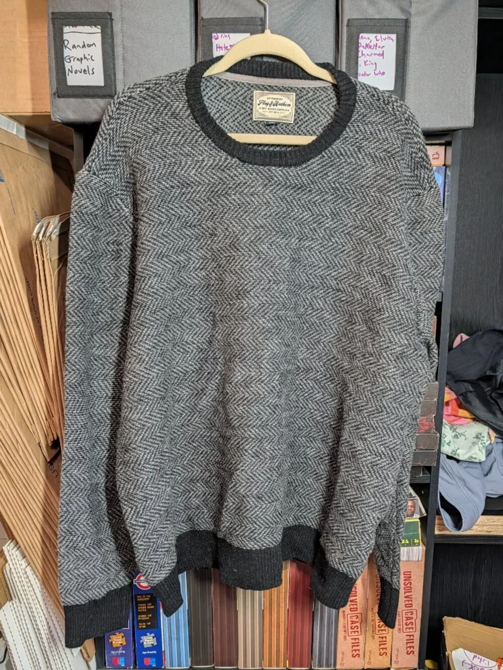 Flag & Anthem Gray Marled Crewneck Sweater Size XXL